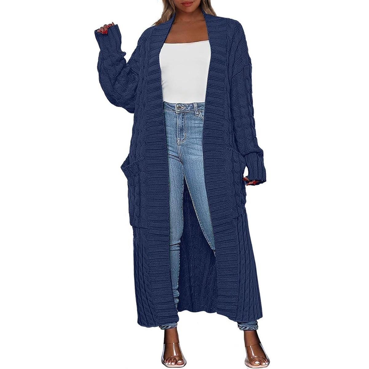 Women's Long Knit Cardigan – Hooded & Classic Open-Front Styles