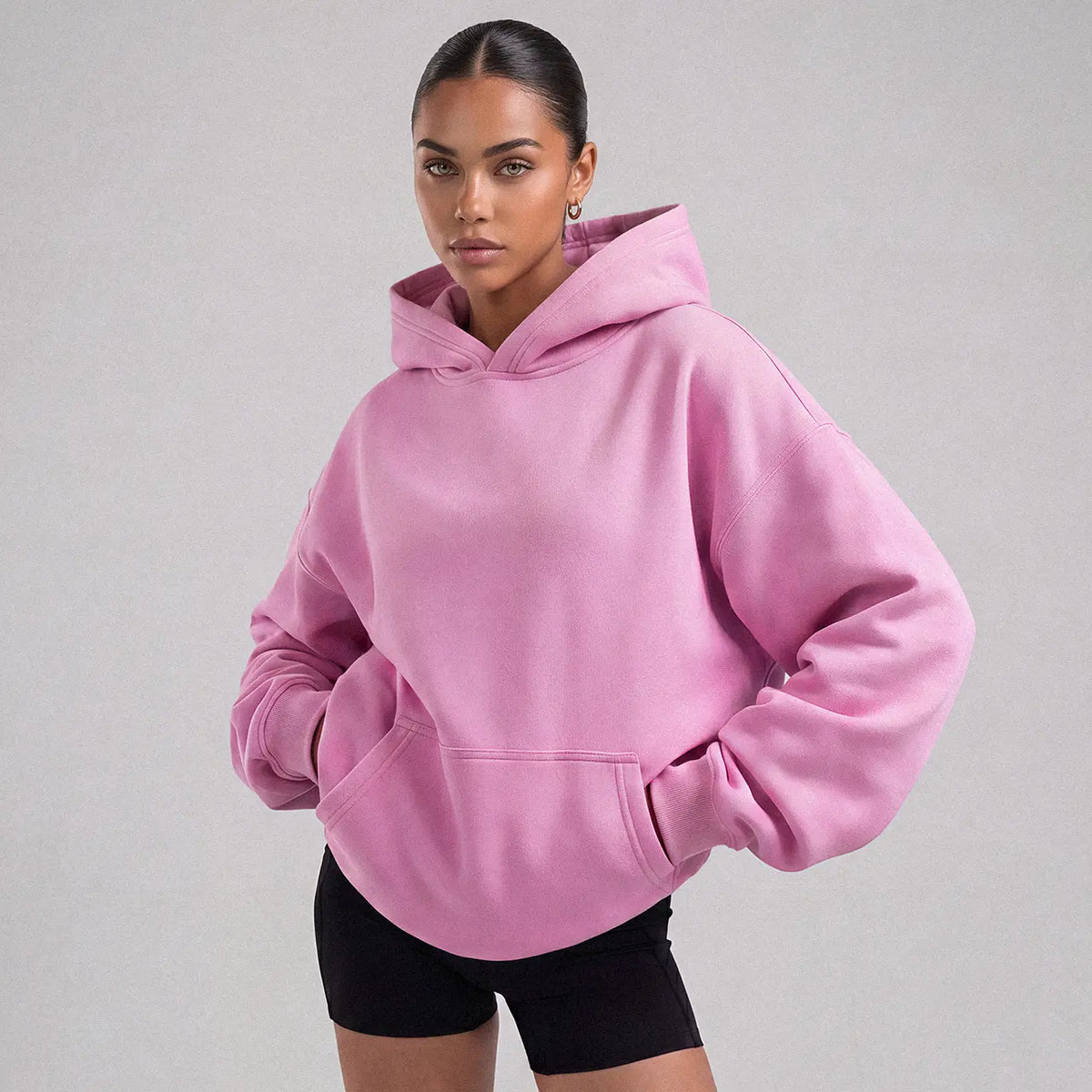 Women's Oversized Fleece Hoodie Pullover