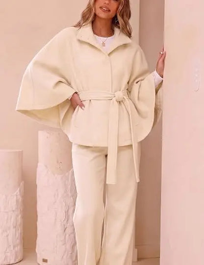 Womens Wool Blend Poncho Pea Coat