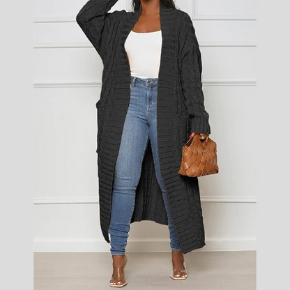 Women's Long Knit Cardigan – Hooded & Classic Open-Front Styles