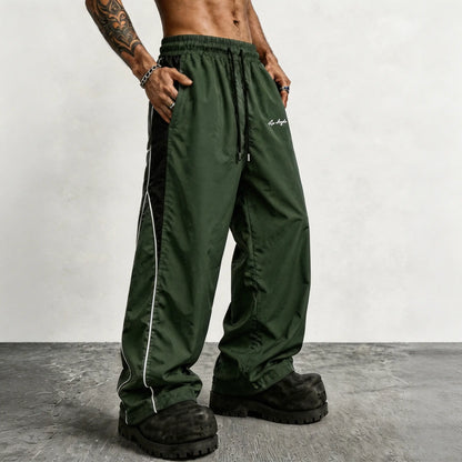 👻Men's Reflective Strip Wide Leg Casual Pants