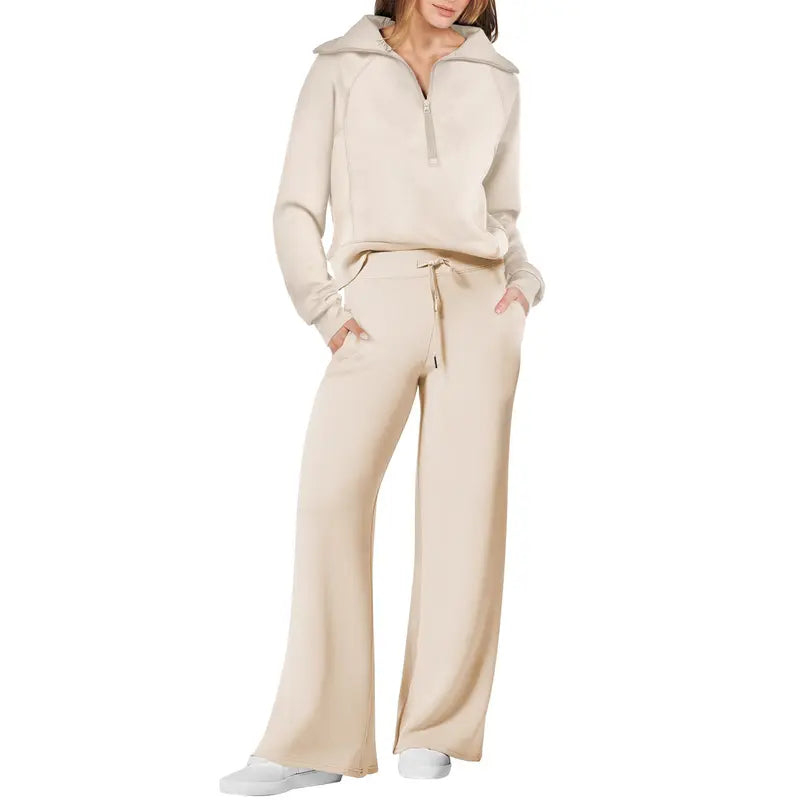 Women 2-Piece Sweatsuit Set Oversized Rayon Blend