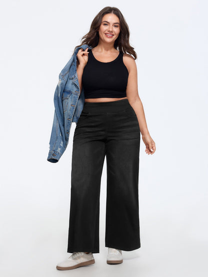 🍟Stretchy Pull-On Wide-Leg Knit Jeans