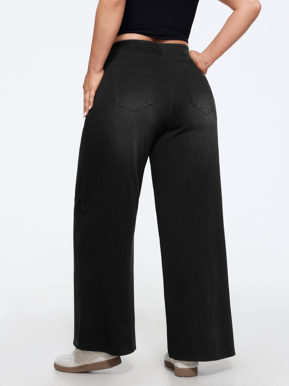 🍟Stretchy Pull-On Wide-Leg Knit Jeans
