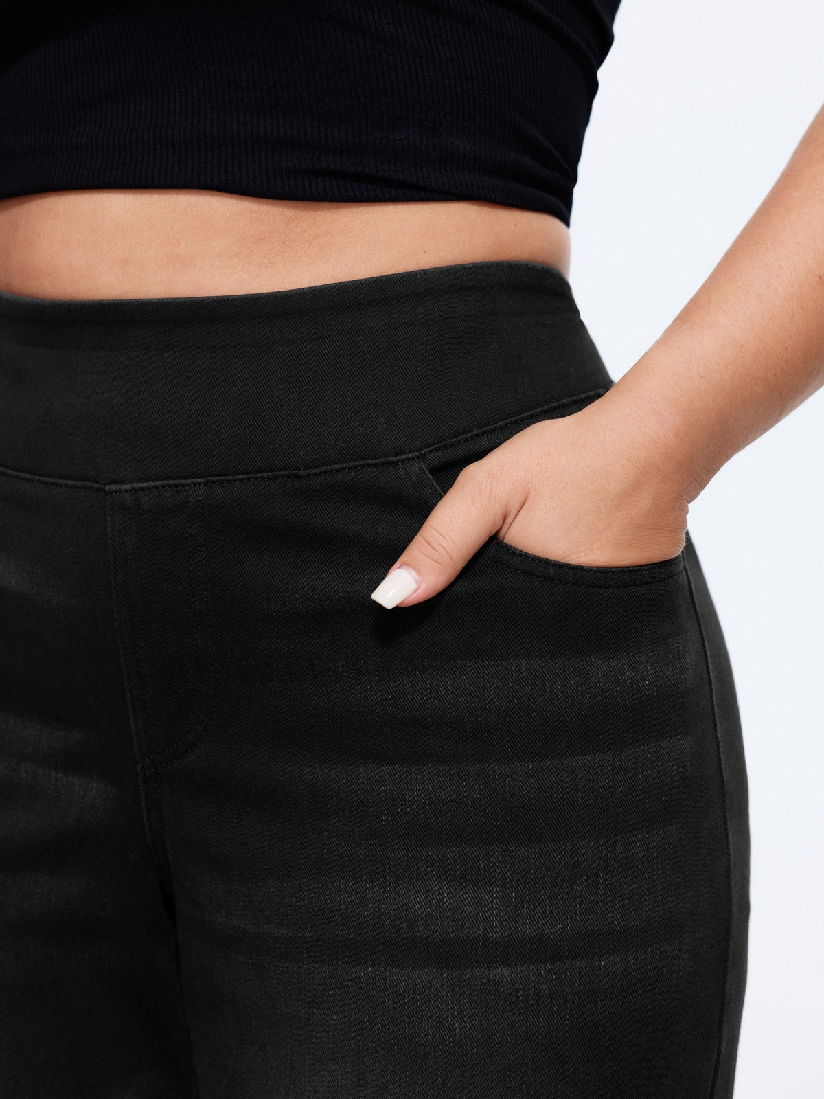 🍟Stretchy Pull-On Wide-Leg Knit Jeans