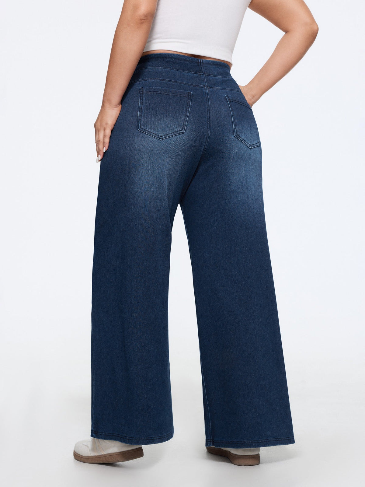 🍟Stretchy Pull-On Wide-Leg Knit Jeans