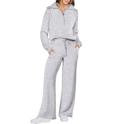Women 2-Piece Sweatsuit Set Oversized Rayon Blend