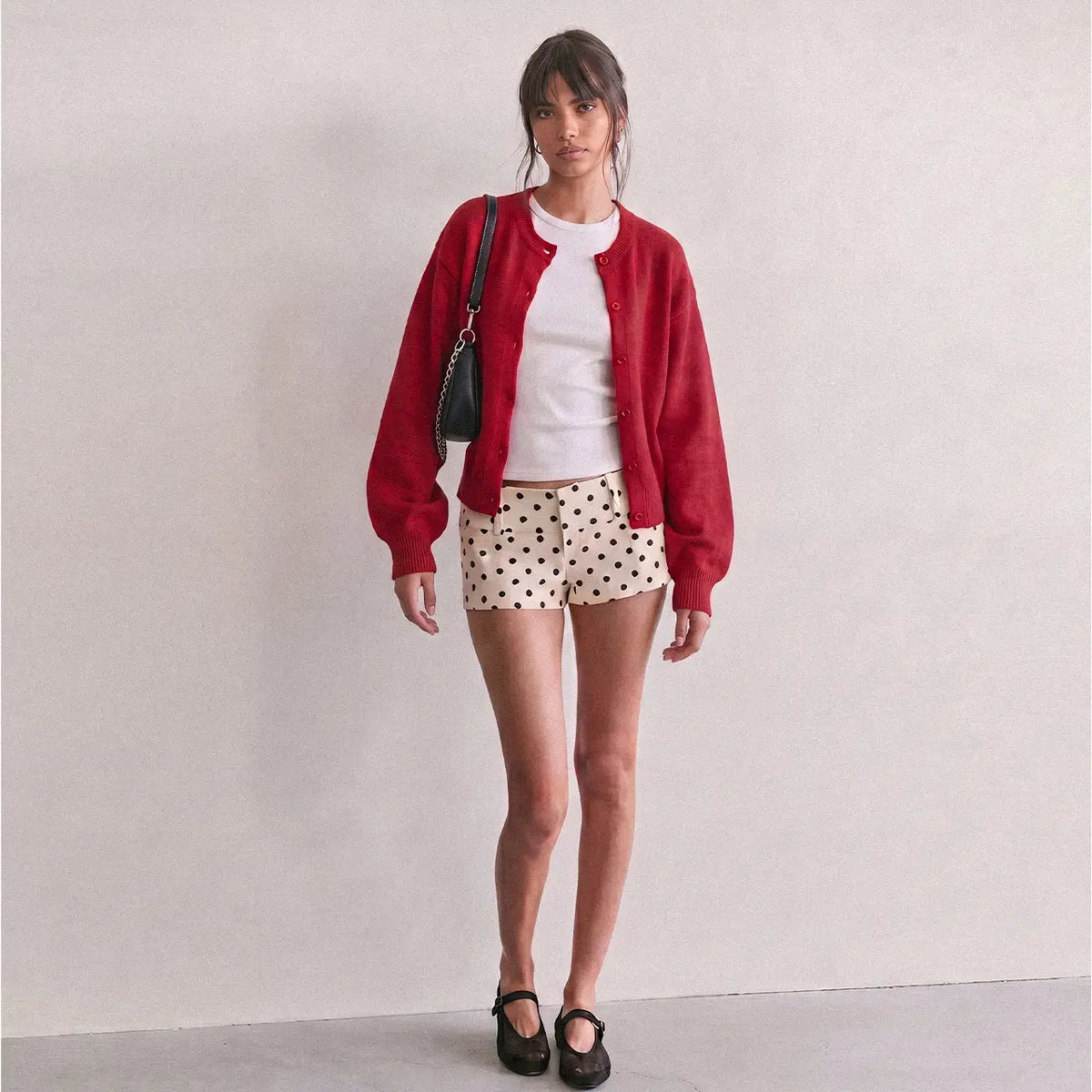 Women's Cropped Knit Cardigan