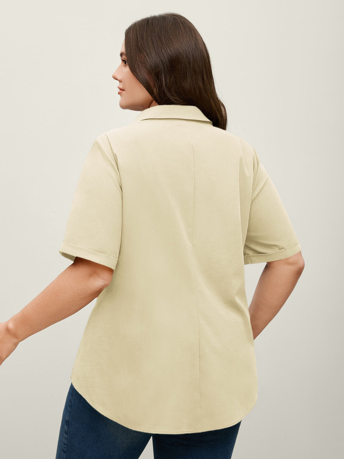 🍟Knotted Front Asymmetrical Hem Blouse