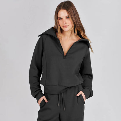 Women 2-Piece Sweatsuit Set Oversized Rayon Blend