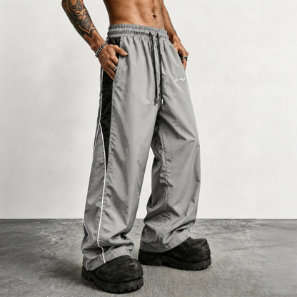 👻Men's Reflective Strip Wide Leg Casual Pants