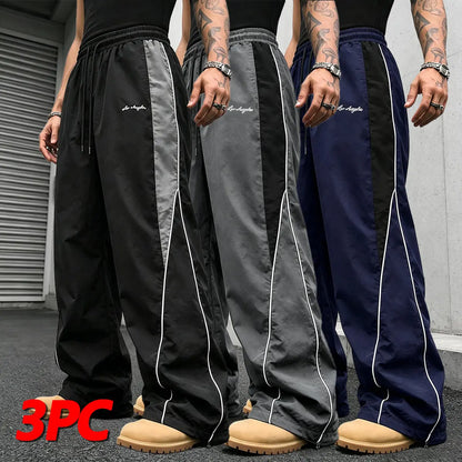 👻Men's Reflective Strip Wide Leg Casual Pants