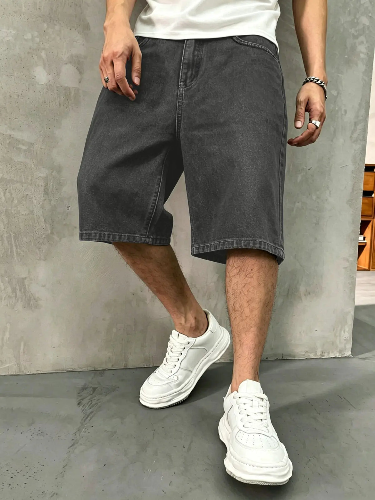 Men's Denim Shorts Regular Fit Casual Summer