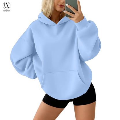 Women's Oversized Fleece Hoodie Pullover