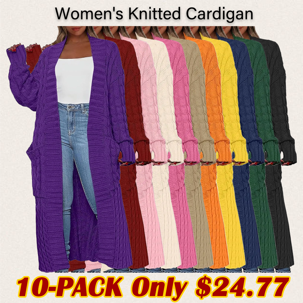 Women's Long Knit Cardigan – Hooded & Classic Open-Front Styles
