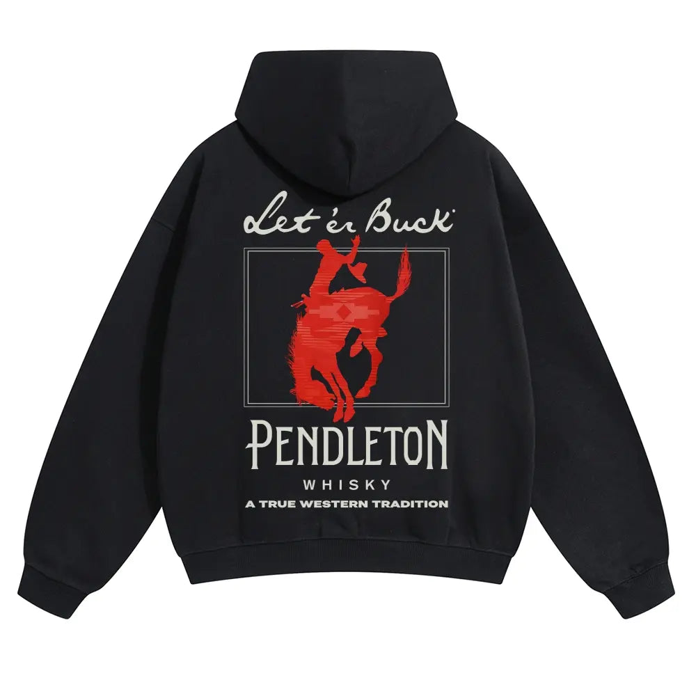 👻Unisex Western Graphic Pullover Hoodie, Soft Cotton-Blend