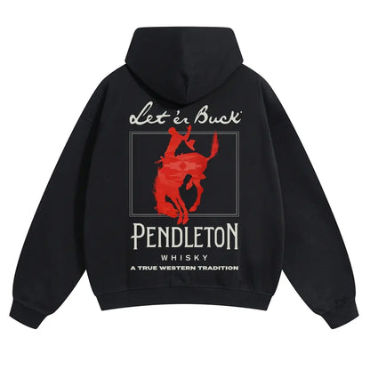 👻Unisex Western Graphic Pullover Hoodie, Soft Cotton-Blend