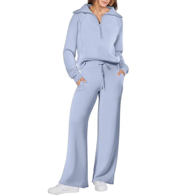 Women 2-Piece Sweatsuit Set Oversized Rayon Blend