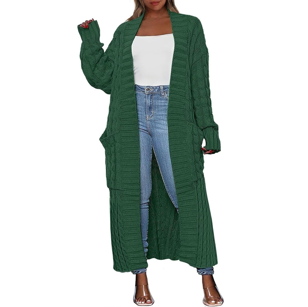 Women's Long Knit Cardigan – Hooded & Classic Open-Front Styles