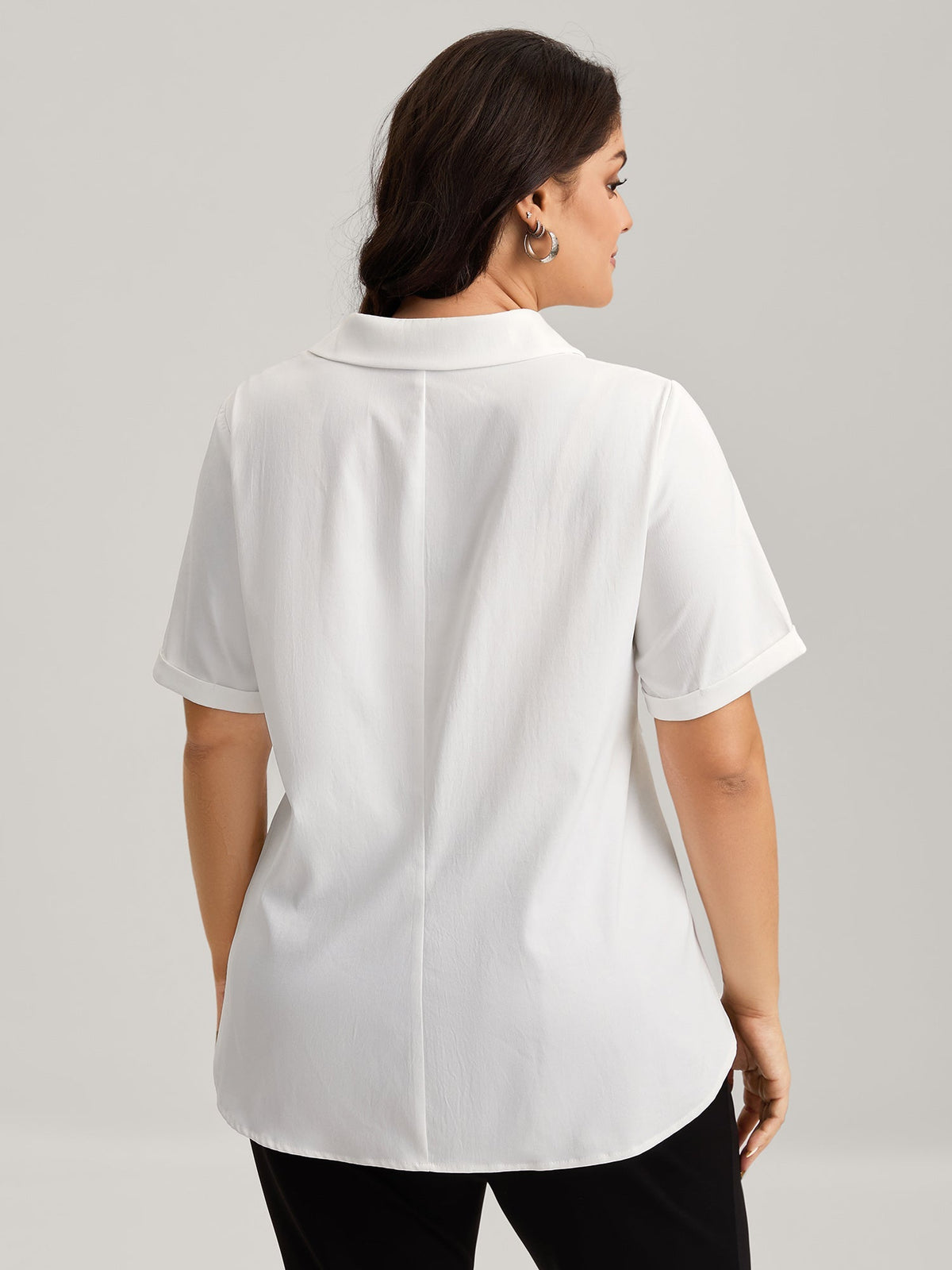 🍟Knotted Front Asymmetrical Hem Blouse