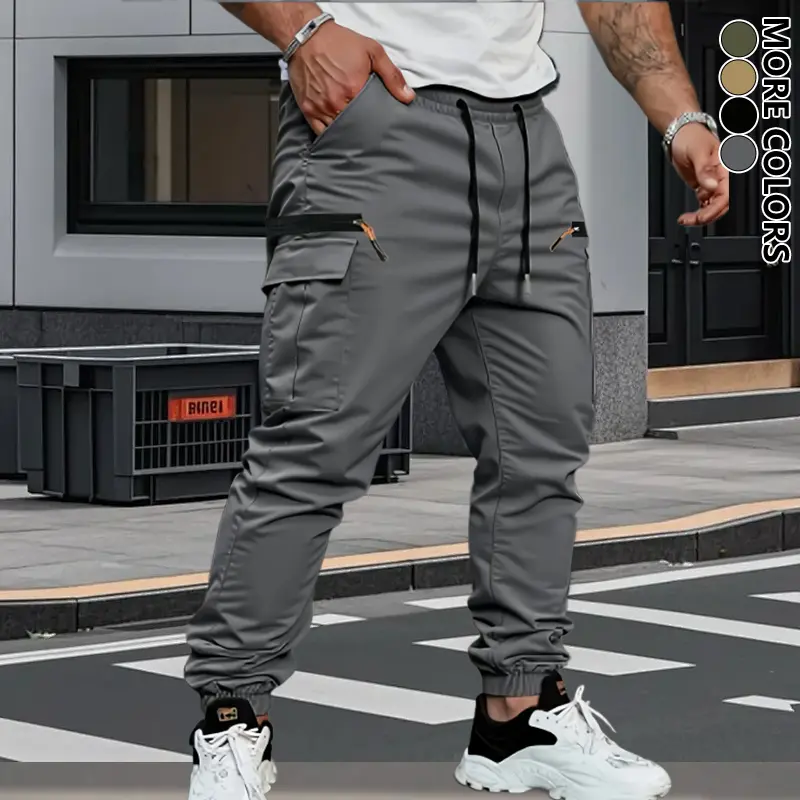 😀Men's Stretch Terry Cargo Pants – Casual Retro Fit | All-Season Daily Wear