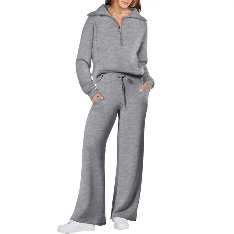 Women 2-Piece Sweatsuit Set Oversized Rayon Blend