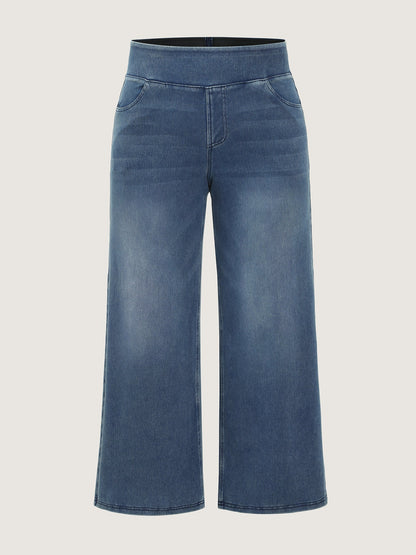 🍟Stretchy Pull-On Wide-Leg Knit Jeans