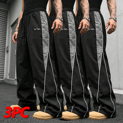 👻Men's Reflective Strip Wide Leg Casual Pants