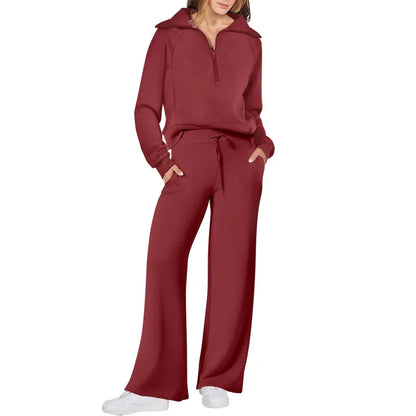 Women 2-Piece Sweatsuit Set Oversized Rayon Blend
