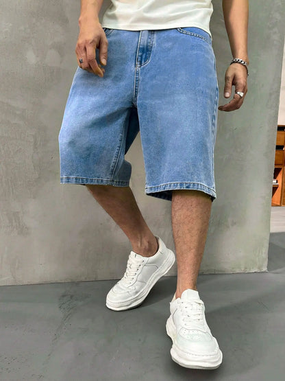 Men's Denim Shorts Regular Fit Casual Summer
