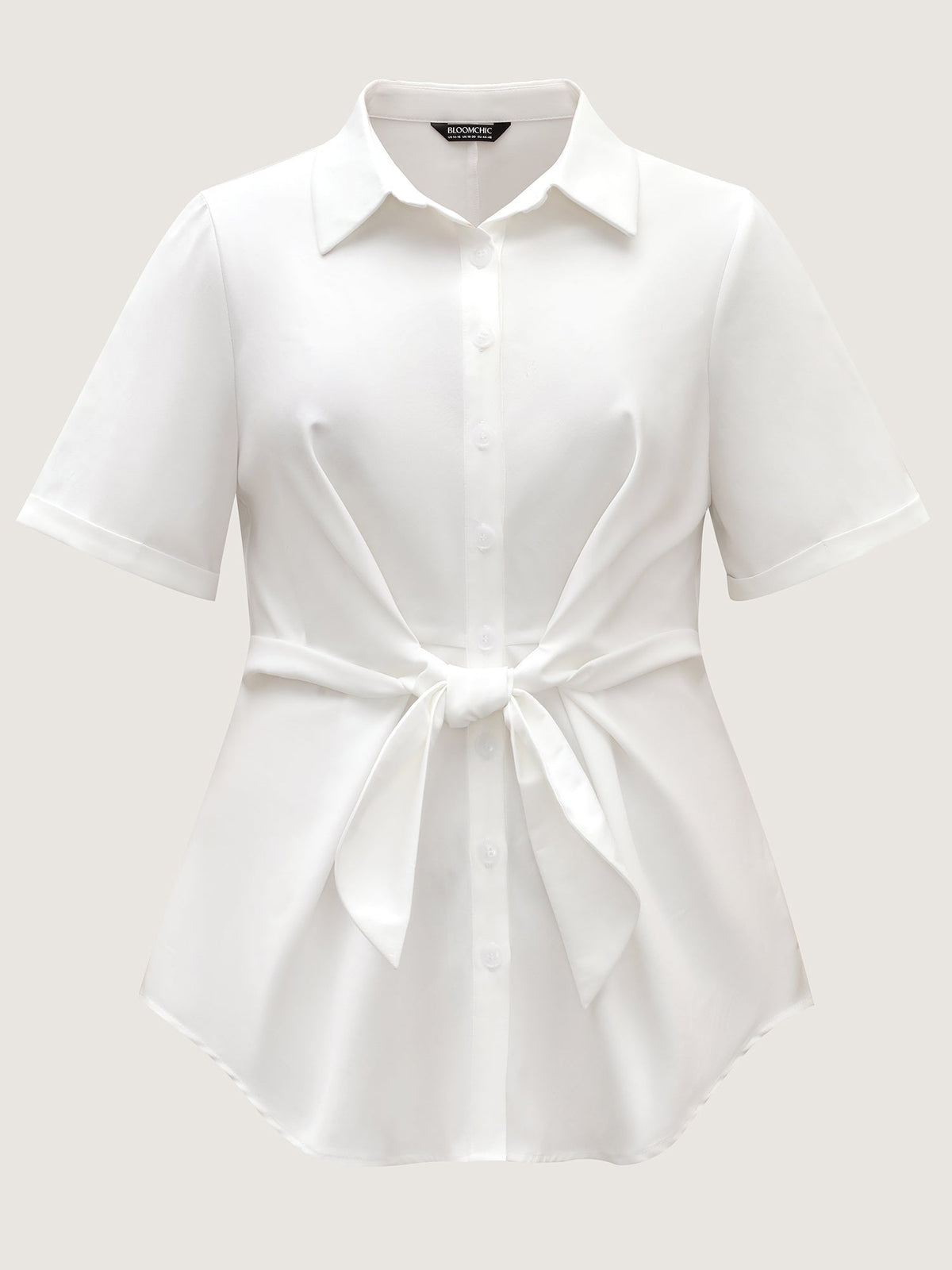 🍟Knotted Front Asymmetrical Hem Blouse