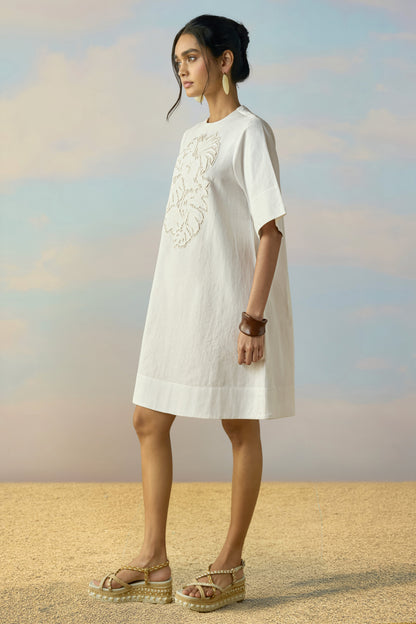 🍟CUTWORK EMBROIDERED DENIM DRESS