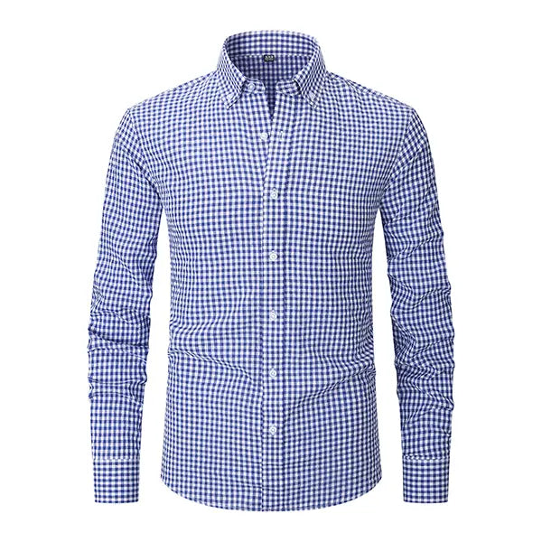 👻Men's Plaid Long Sleeve Button Shirt 3PCS