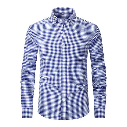 👻Men's Plaid Long Sleeve Button Shirt 3PCS