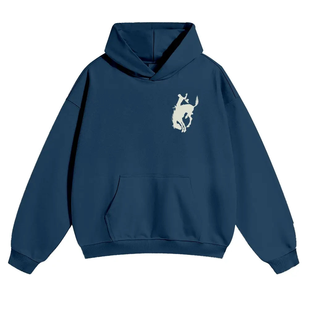 👻Unisex Western Graphic Pullover Hoodie, Soft Cotton-Blend
