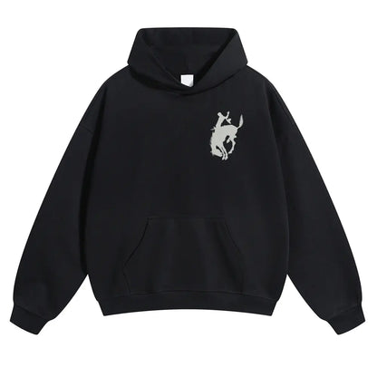 👻Unisex Western Graphic Pullover Hoodie, Soft Cotton-Blend
