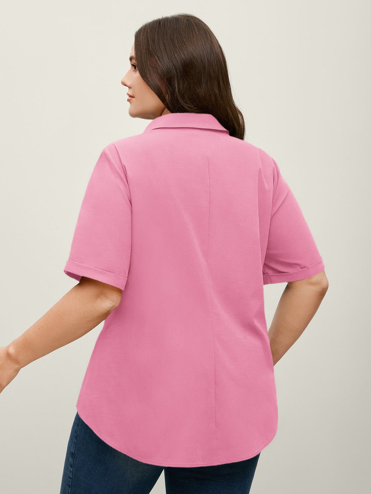 🍟Knotted Front Asymmetrical Hem Blouse