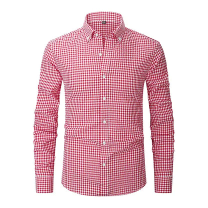 👻Men's Plaid Long Sleeve Button Shirt 3PCS
