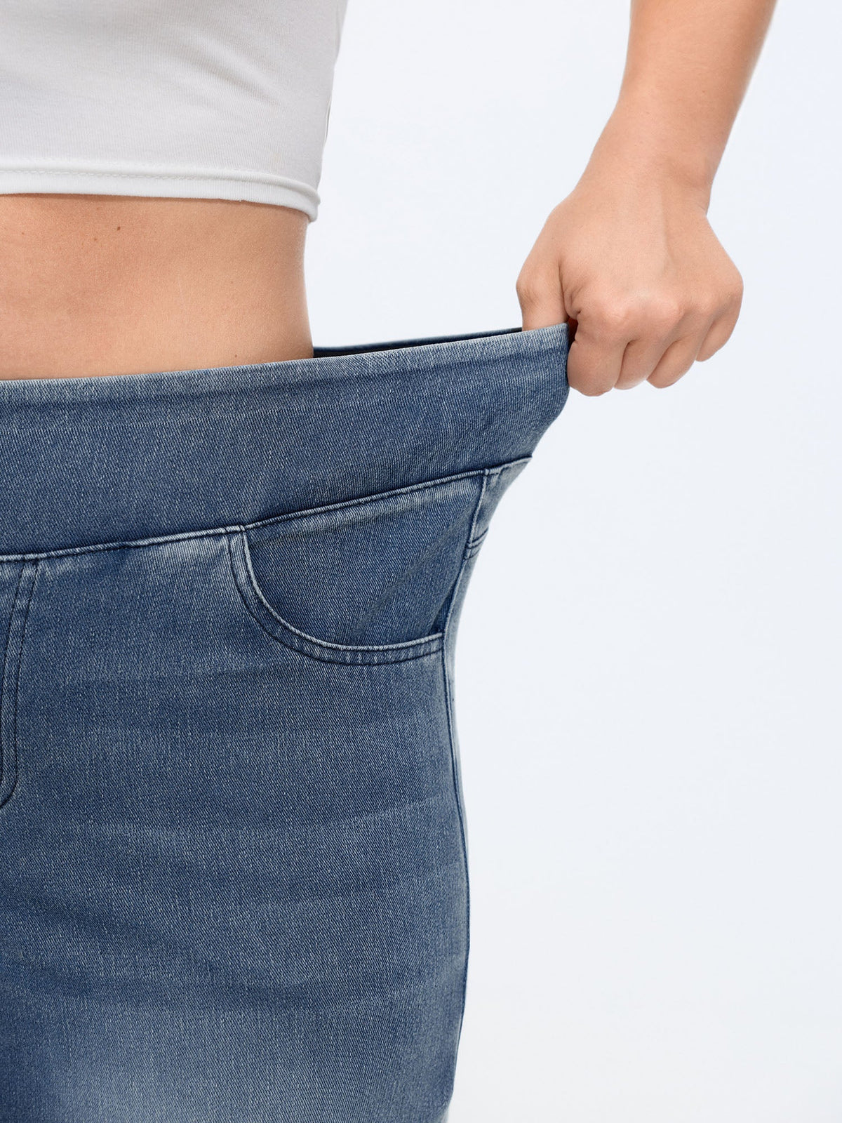🍟Stretchy Pull-On Wide-Leg Knit Jeans