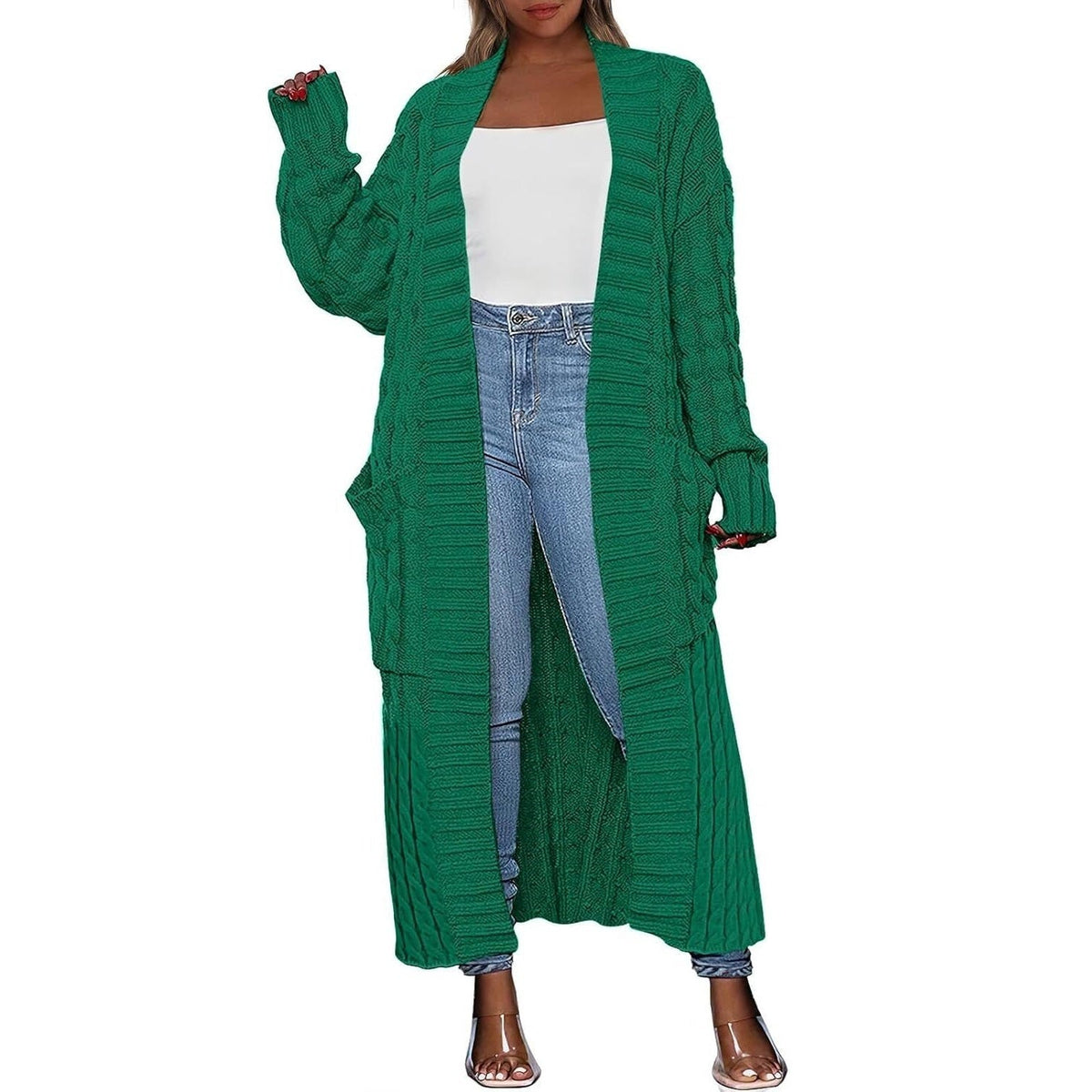 Women's Long Knit Cardigan – Hooded & Classic Open-Front Styles