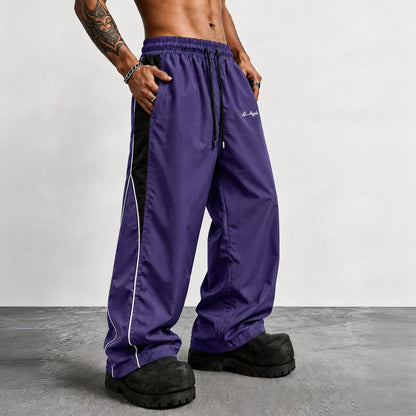 👻Men's Reflective Strip Wide Leg Casual Pants
