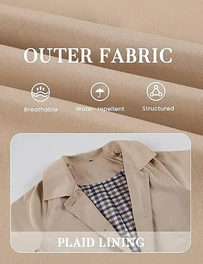 Fiskold Womens Cropped Trench Coat