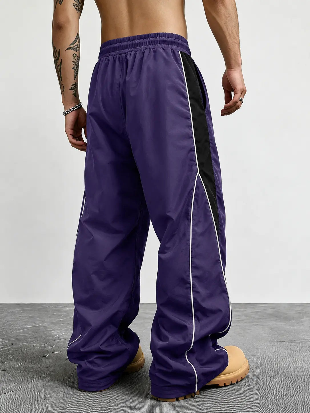 👻Men's Reflective Strip Wide Leg Casual Pants