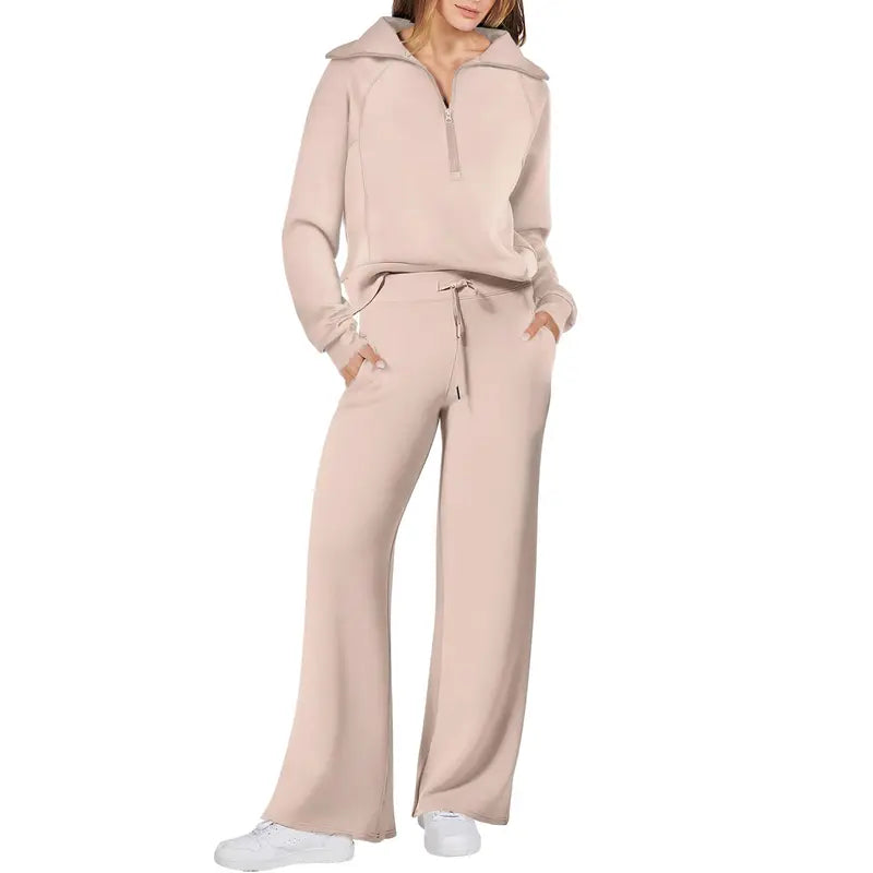 Women 2-Piece Sweatsuit Set Oversized Rayon Blend