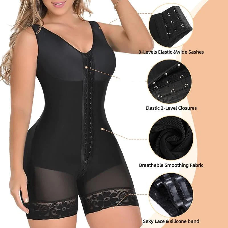 ✨HOT SALE 49% OFF✨50K+ SOLD:Colombianas Shapewear for Women Tummy Control Full Shapewear Butt Lifter with Zipper Crotch