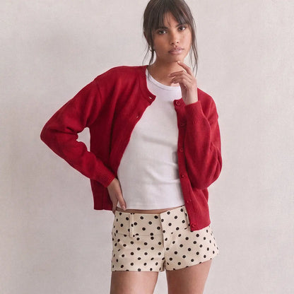 Women's Cropped Knit Cardigan