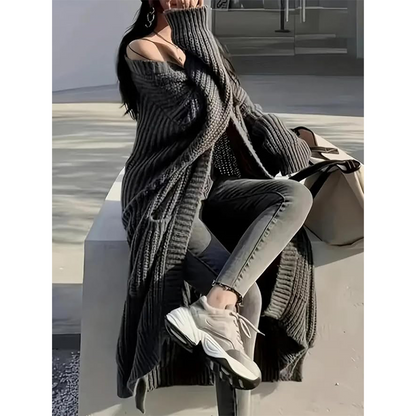 Women's Long Knit Cardigan – Hooded & Classic Open-Front Styles