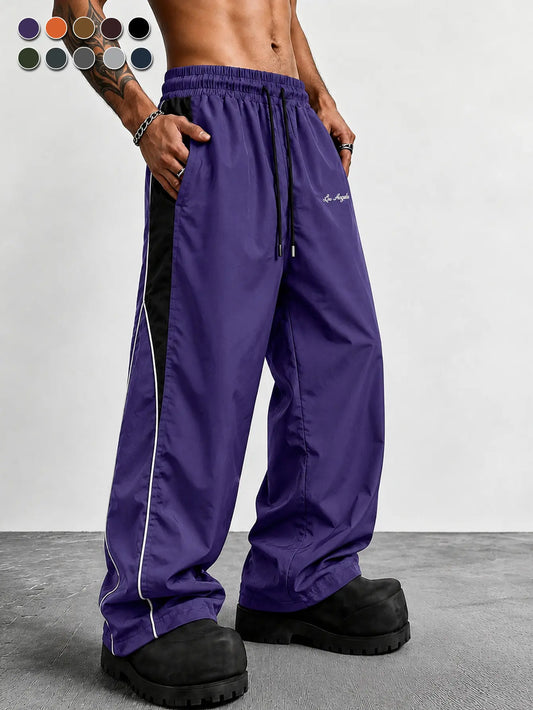 👻Men's Reflective Strip Wide Leg Casual Pants