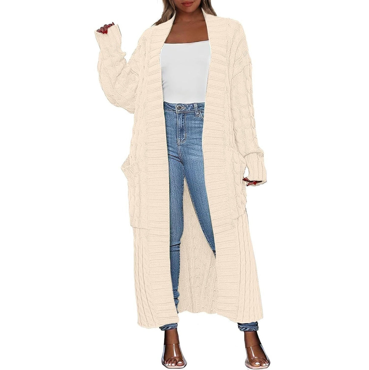 Women's Long Knit Cardigan – Hooded & Classic Open-Front Styles
