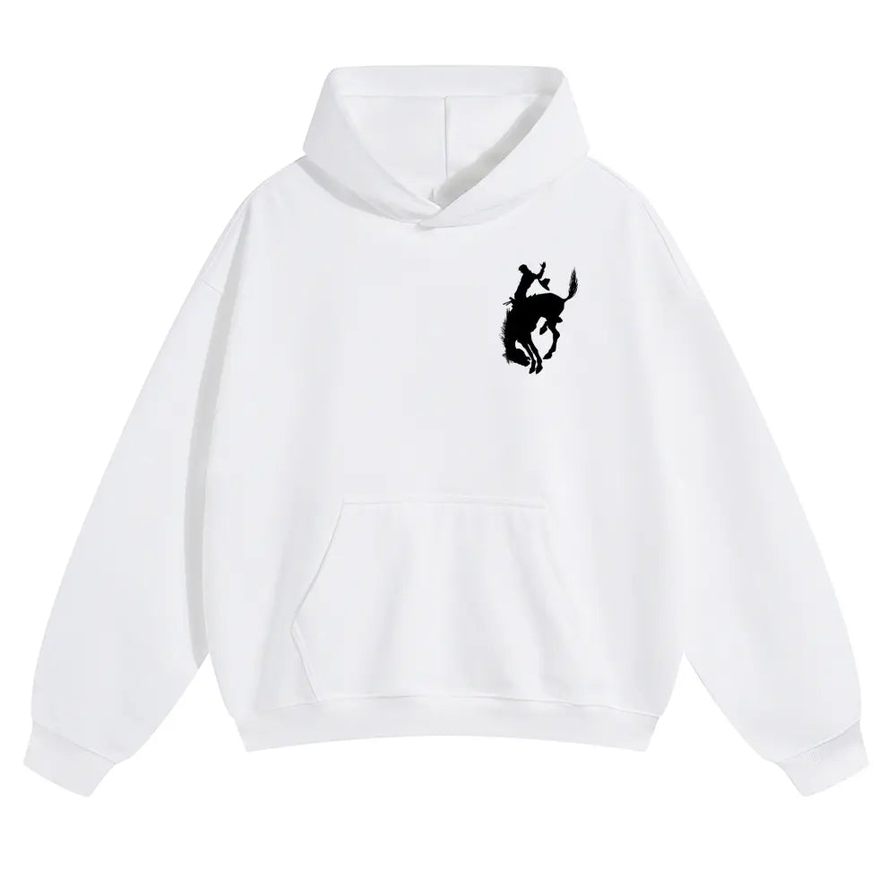 👻Unisex Western Graphic Pullover Hoodie, Soft Cotton-Blend